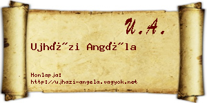 Ujházi Angéla névjegykártya